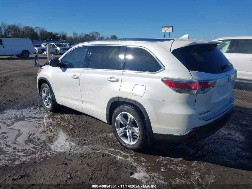 2016 Toyota Highlander Limited V6 VIN: 5TDDKRFH9GS258702 Lot: 40854961