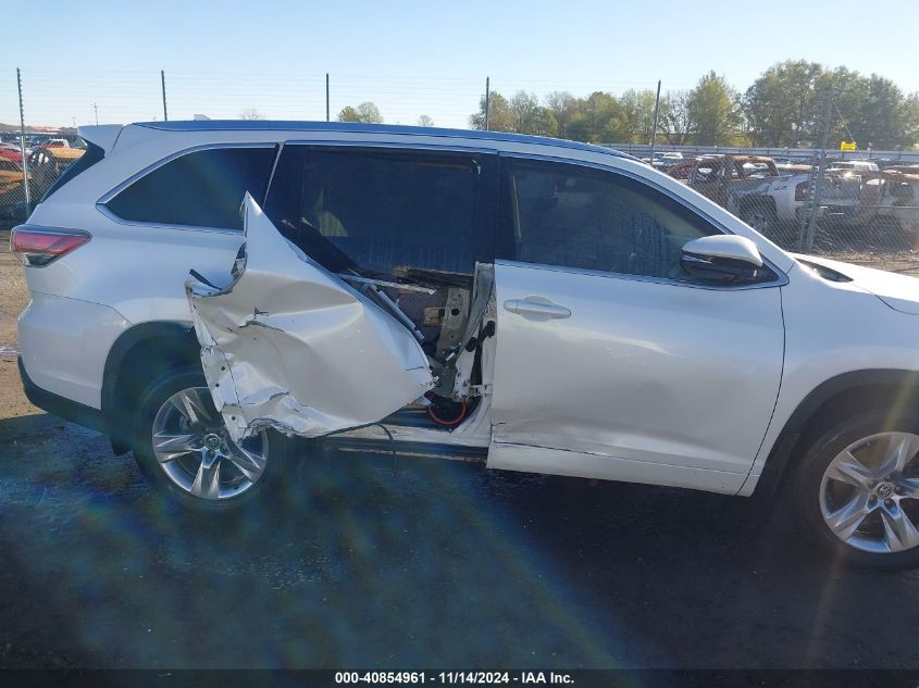 2016 Toyota Highlander Limited V6 VIN: 5TDDKRFH9GS258702 Lot: 40854961