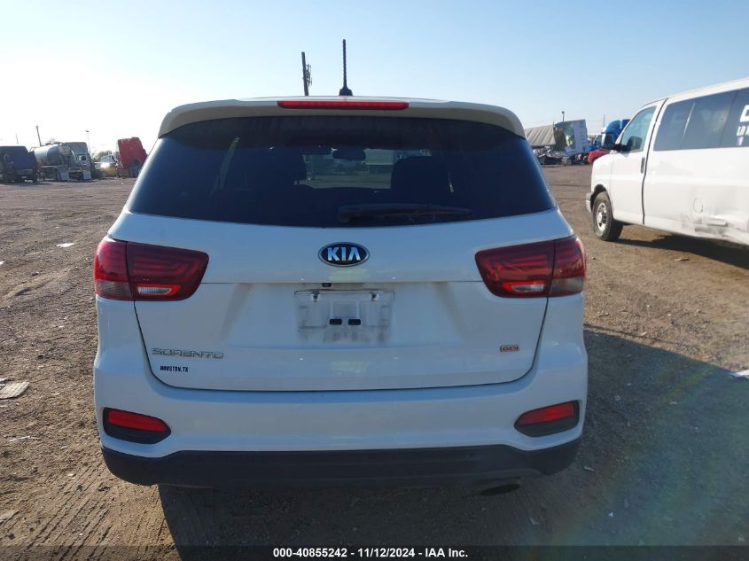 2019 Kia Sorento 2.4L Lx VIN: 5XYPG4A36KG575257 Lot: 40855242