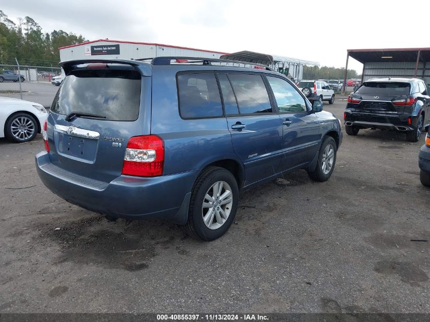 2006 Toyota Highlander Hybrid Limited V6 VIN: JTEDW21A060013841 Lot: 40855397