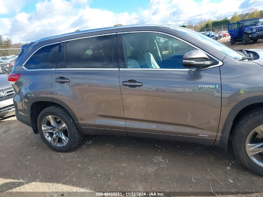 2017 Toyota Highlander Hybrid Limited Platinum VIN: 5TDDGRFH8HS021637 Lot: 40855551