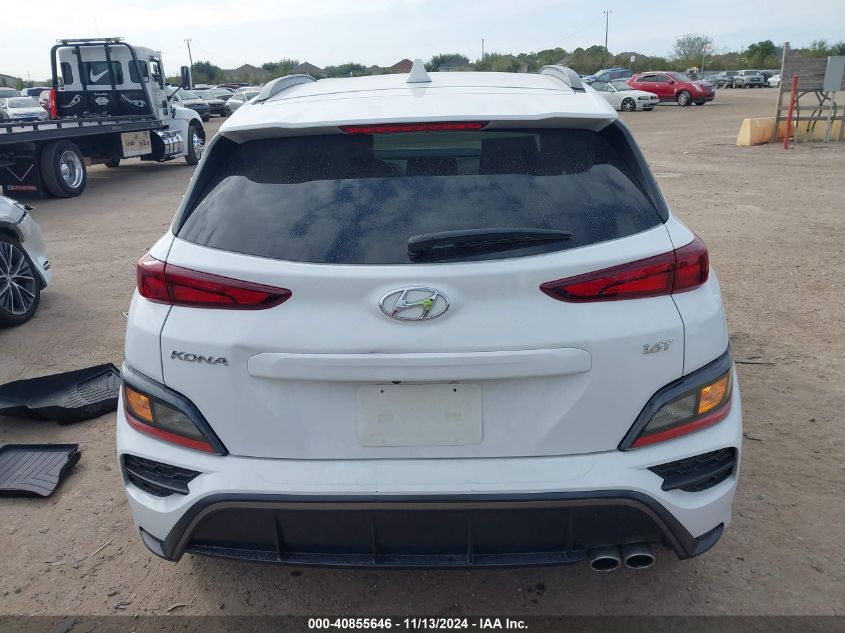 2022 Hyundai Kona N Line VIN: KM8K33A37NU821280 Lot: 40855646