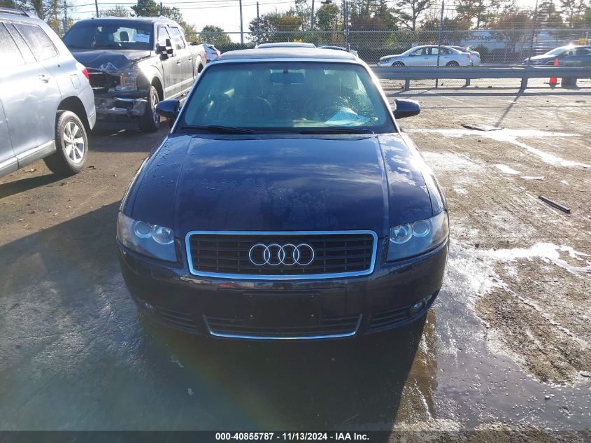 2006 Audi A4 1.8T VIN: WAUAC48H06K003245 Lot: 40855787