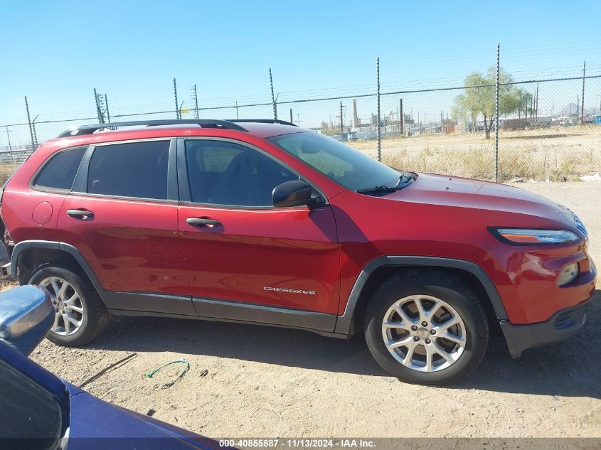 2016 Jeep Cherokee Sport VIN: 1C4PJLAB3GW362599 Lot: 40855887