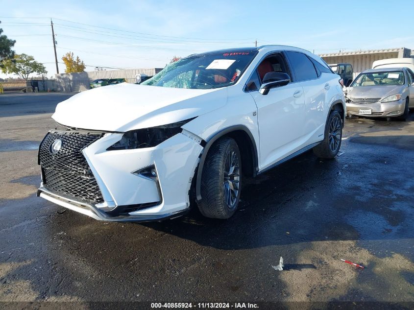 2017 Lexus Rx 450H F Sport VIN: 2T2BGMCA5HC020354 Lot: 40855924