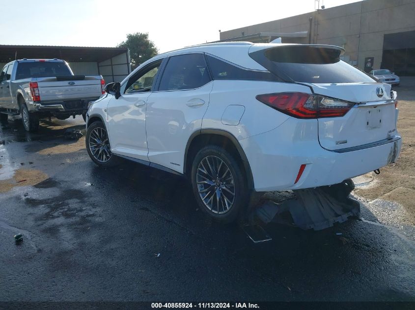 2017 Lexus Rx 450H F Sport VIN: 2T2BGMCA5HC020354 Lot: 40855924