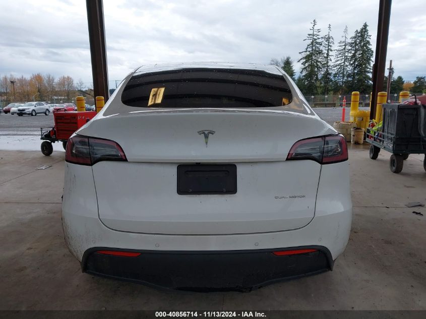 2022 Tesla Model Y Long Range Dual Motor All-Wheel Drive VIN: 7SAYGDEE1NF458703 Lot: 40856714