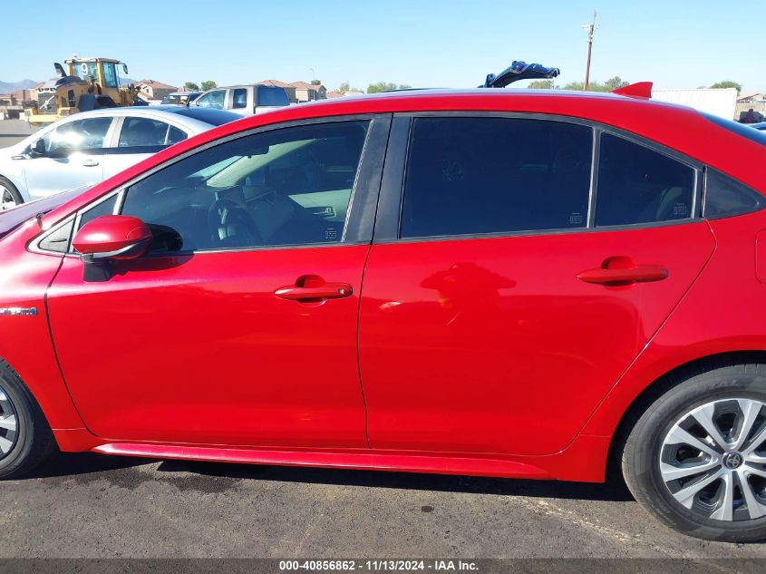 2021 Toyota Corolla Hybrid Le VIN: JTDEAMDE2MJ005457 Lot: 40856862