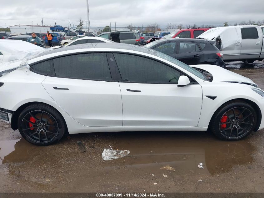 2023 Tesla Model 3 Performance Dual Motor All-Wheel Drive VIN: 5YJ3E1EC4PF628033 Lot: 40857099