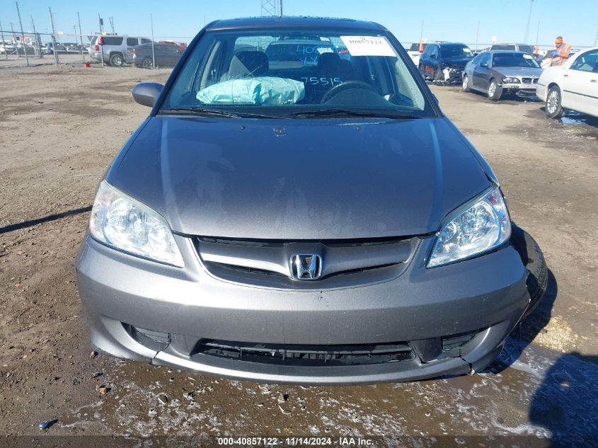 2005 Honda Civic Ex VIN: 1HGES267X5L006248 Lot: 40857122