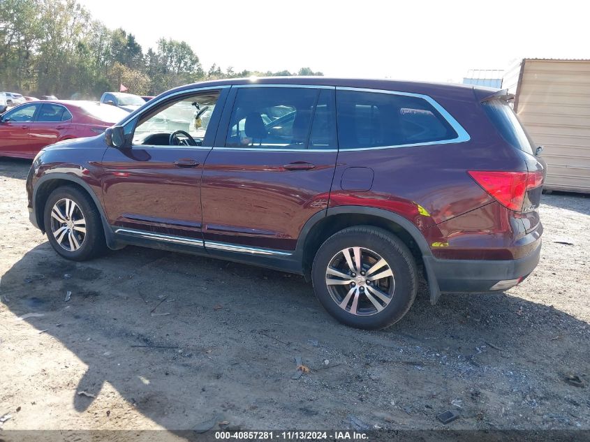 2016 Honda Pilot Ex-L VIN: 5FNYF5H50GB033848 Lot: 40857281