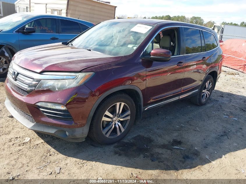 VIN 5FNYF5H50GB033848 2016 Honda Pilot, Ex-L no.2