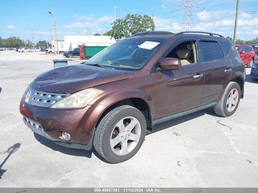 2004 Nissan Murano Sl VIN: JN8AZ08W34W302747 Lot: 40857351