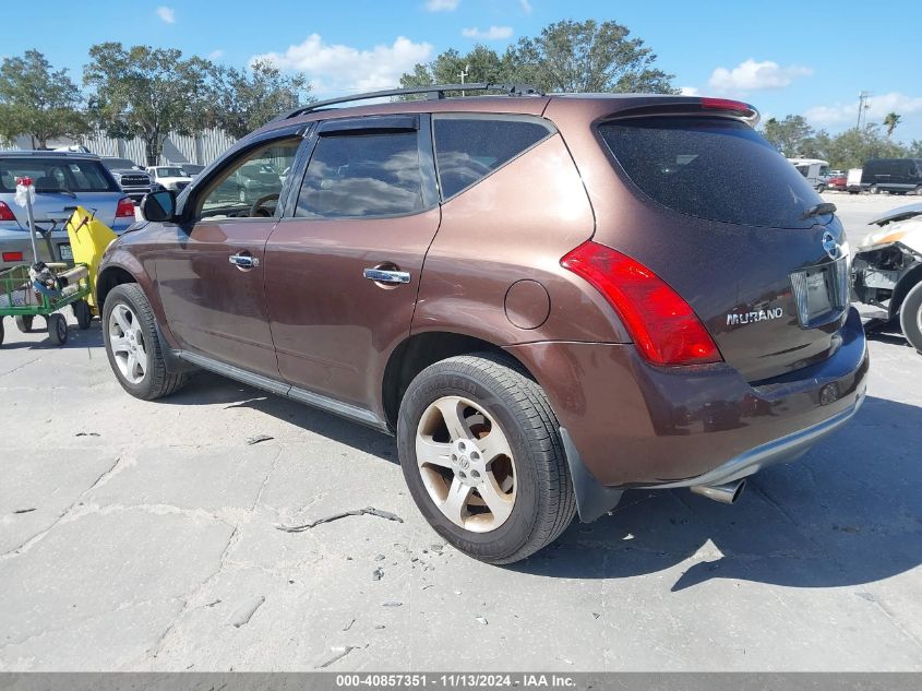 2004 Nissan Murano Sl VIN: JN8AZ08W34W302747 Lot: 40857351