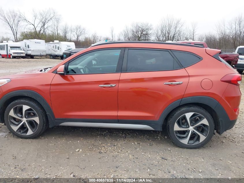 2017 Hyundai Tucson Limited VIN: KM8J3CA29HU321791 Lot: 40857535