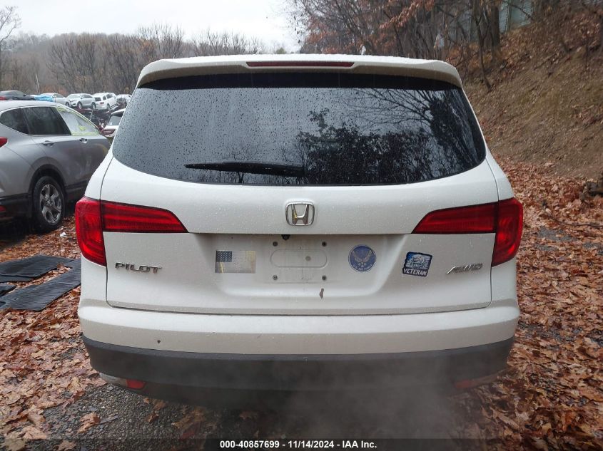 2017 Honda Pilot Ex-L VIN: 5FNYF6H54HB055021 Lot: 40857699