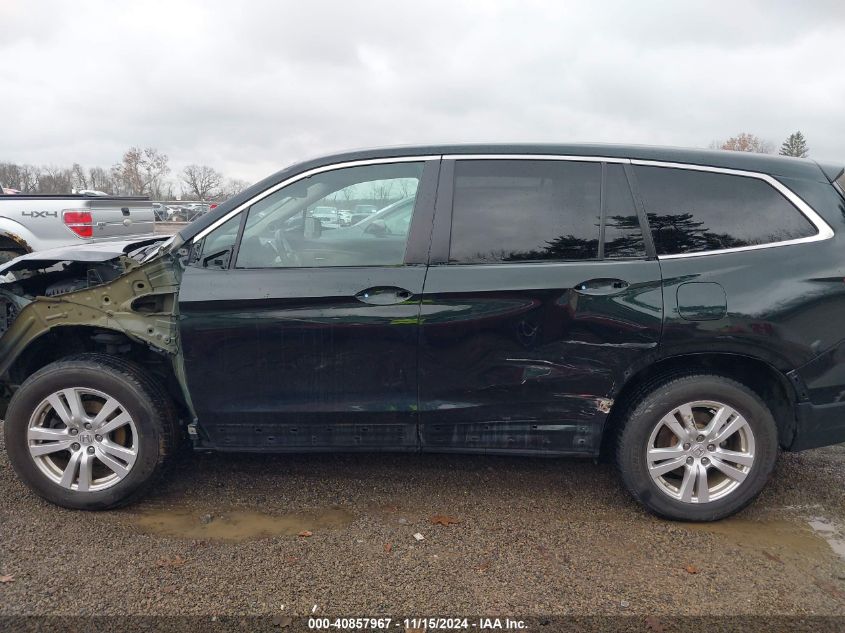 2016 Honda Pilot Lx VIN: 5FNYF6H17GB006990 Lot: 40857967