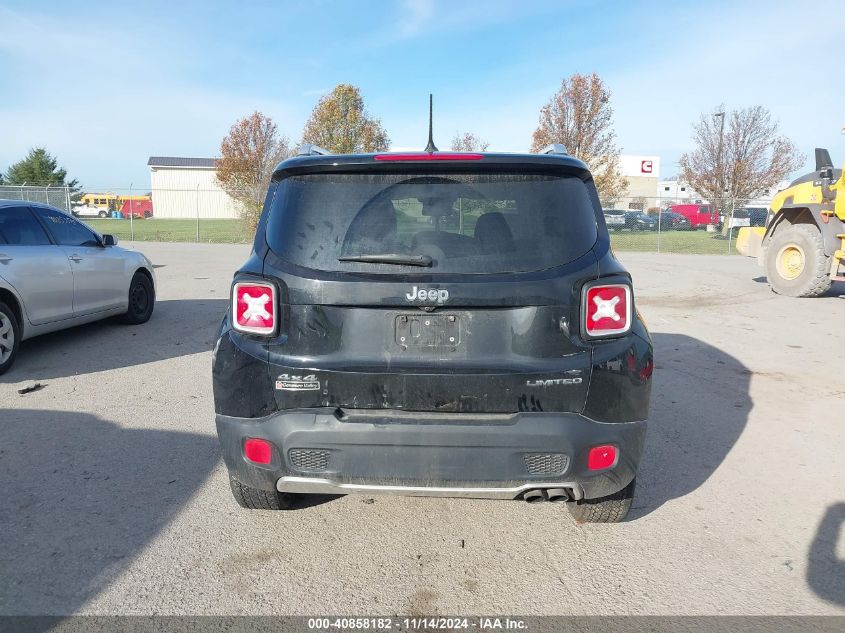 2017 Jeep Renegade Limited 4X4 VIN: ZACCJBDBXHPE66848 Lot: 40858182