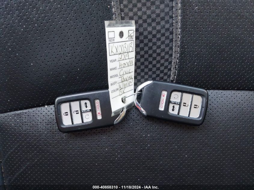 VIN JHMFC1F97KX003113 2019 HONDA CIVIC TOURING