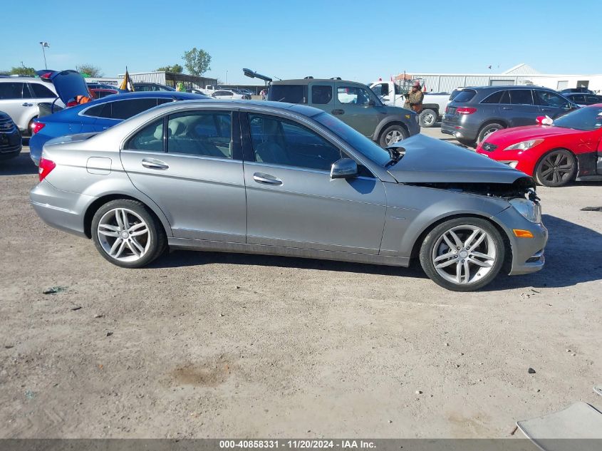 2012 Mercedes-Benz C 250 Luxury/Sport VIN: WDDGF4HB8CR236234 Lot: 40858331