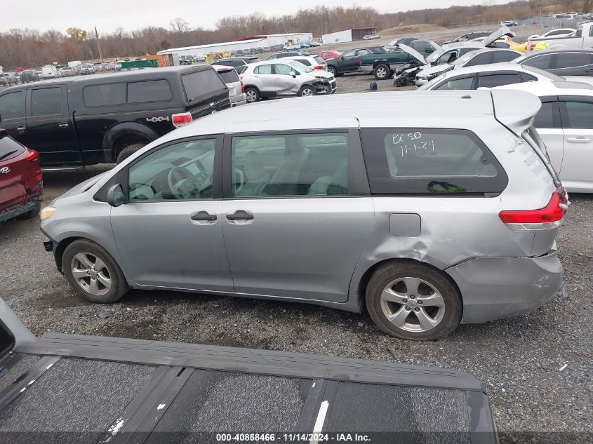 2014 Toyota Sienna L V6 7 Passenger VIN: 5TDZK3DC2ES458053 Lot: 40858466