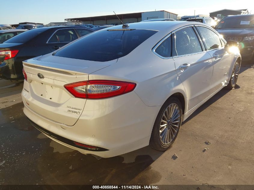 2013 Ford Fusion Hybrid Titanium VIN: 3FA6P0RU1DR337588 Lot: 40858544