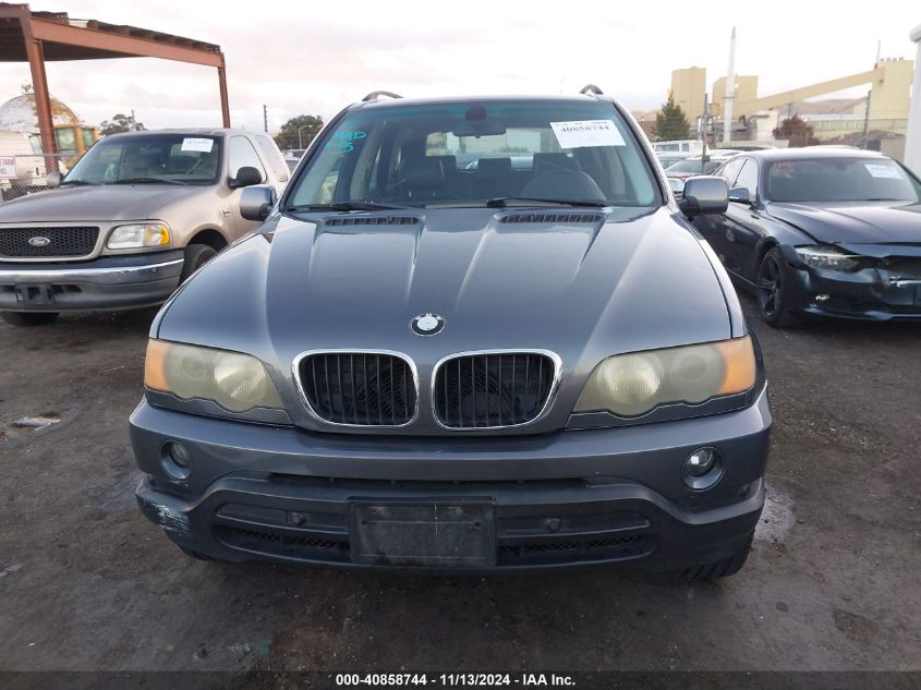 2003 BMW X5 3.0I VIN: 5UXFA53513LV89542 Lot: 40858744