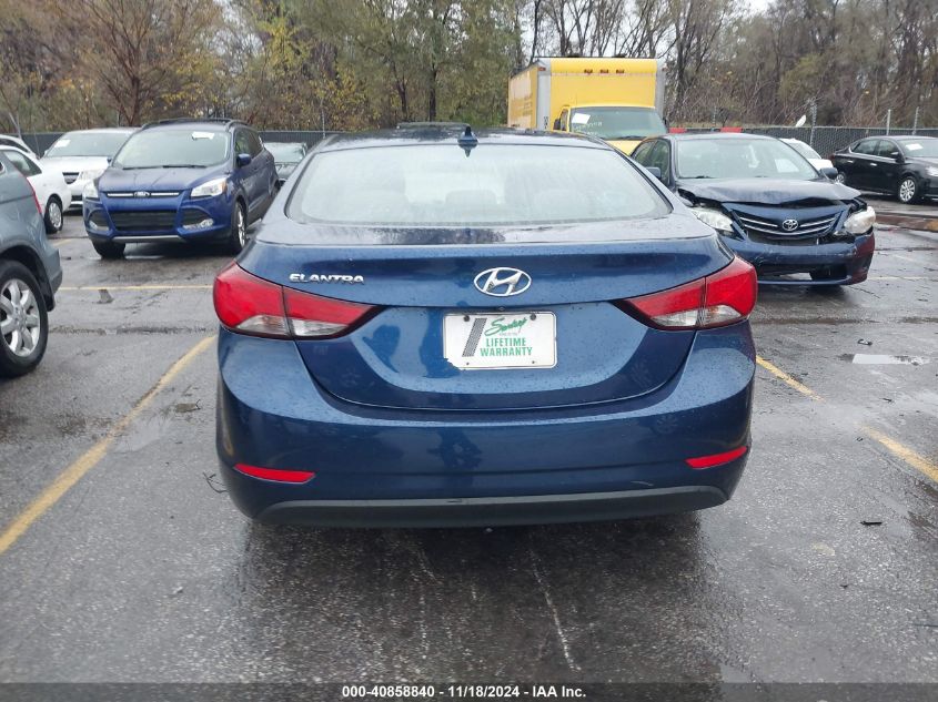 2016 Hyundai Elantra Se VIN: 5NPDH4AE9GH714170 Lot: 40858840