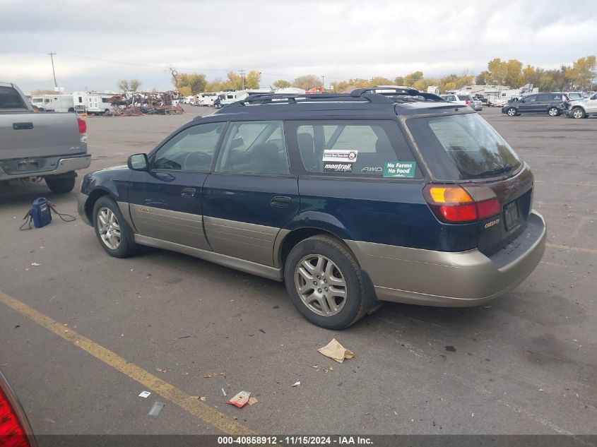 2000 Subaru Outback VIN: 4S3BH6750Y6631491 Lot: 40858912