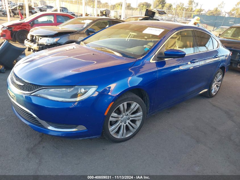 2015 Chrysler 200 Limited VIN: 1C3CCCABXFN753993 Lot: 40859031