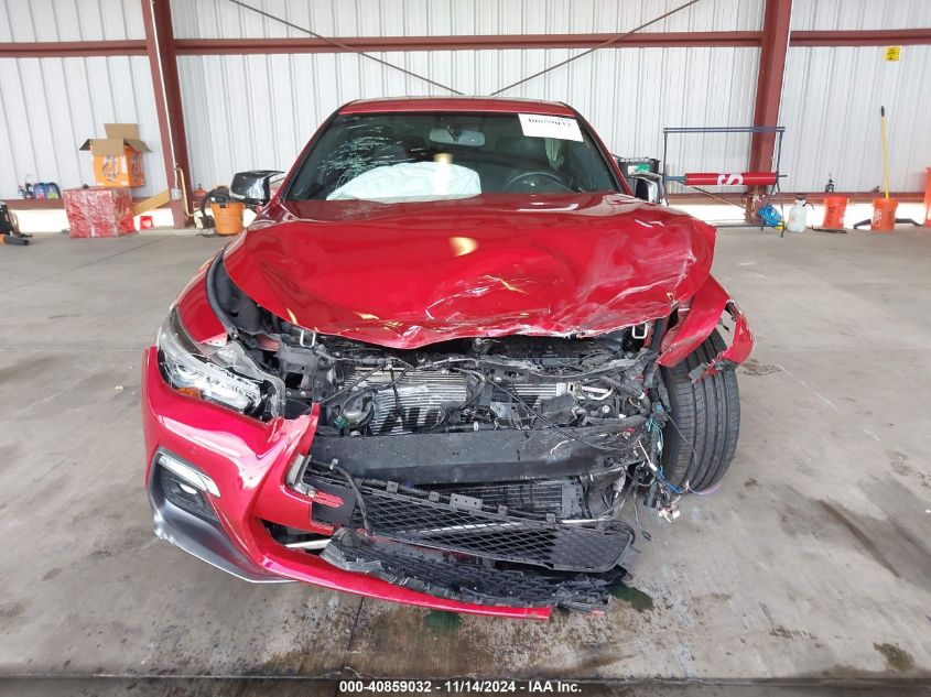 2019 Infiniti Q50 3.0T Red Sport 400 VIN: JN1FV7AR0KM801320 Lot: 40859032