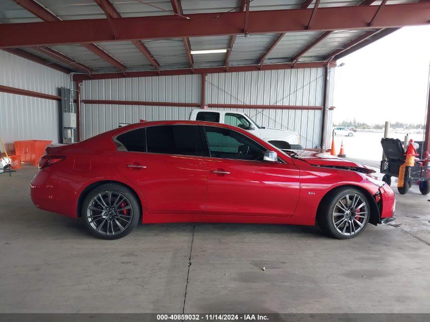 2019 Infiniti Q50 3.0T Red Sport 400 VIN: JN1FV7AR0KM801320 Lot: 40859032