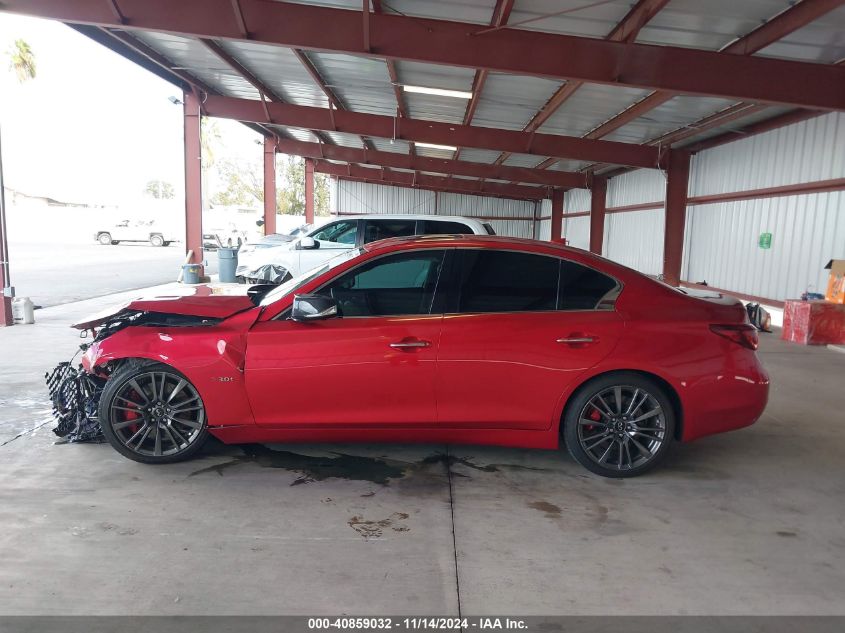 2019 Infiniti Q50 3.0T Red Sport 400 VIN: JN1FV7AR0KM801320 Lot: 40859032