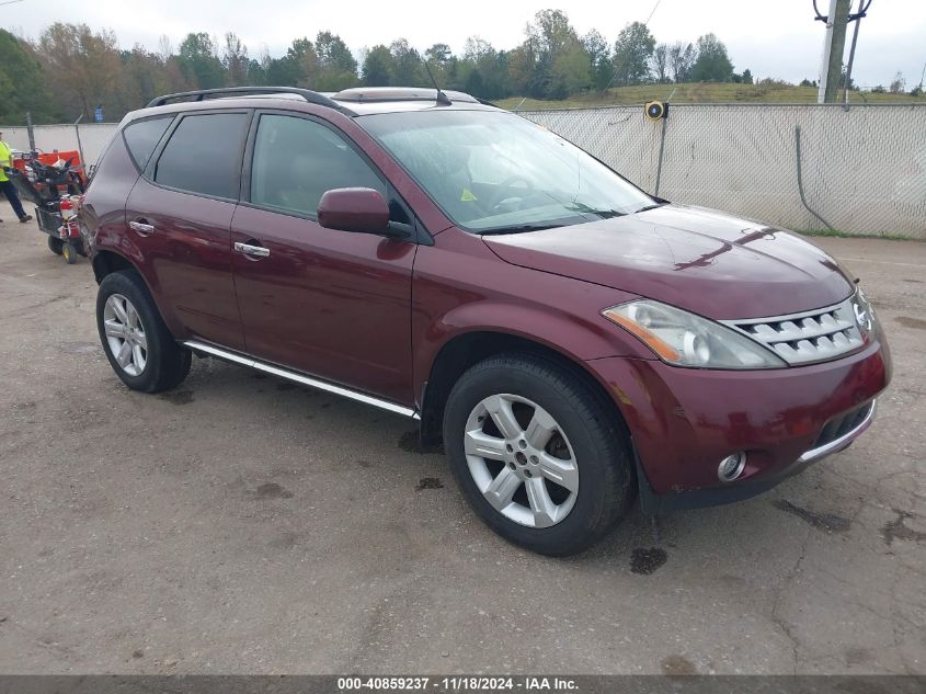 2006 Nissan Murano Sl VIN: JN8AZ08T66W428576 Lot: 40859237