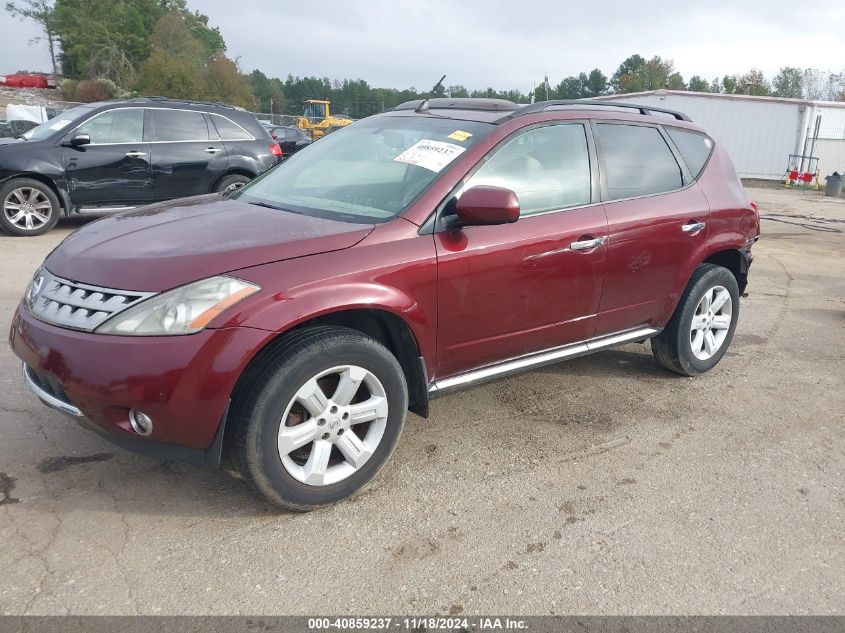 2006 Nissan Murano Sl VIN: JN8AZ08T66W428576 Lot: 40859237