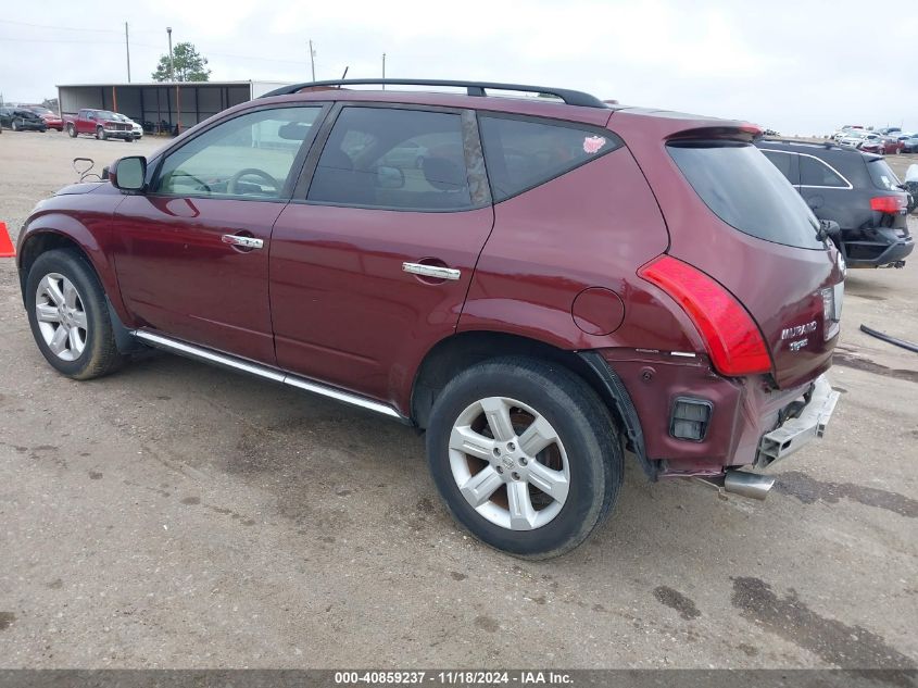 2006 Nissan Murano Sl VIN: JN8AZ08T66W428576 Lot: 40859237