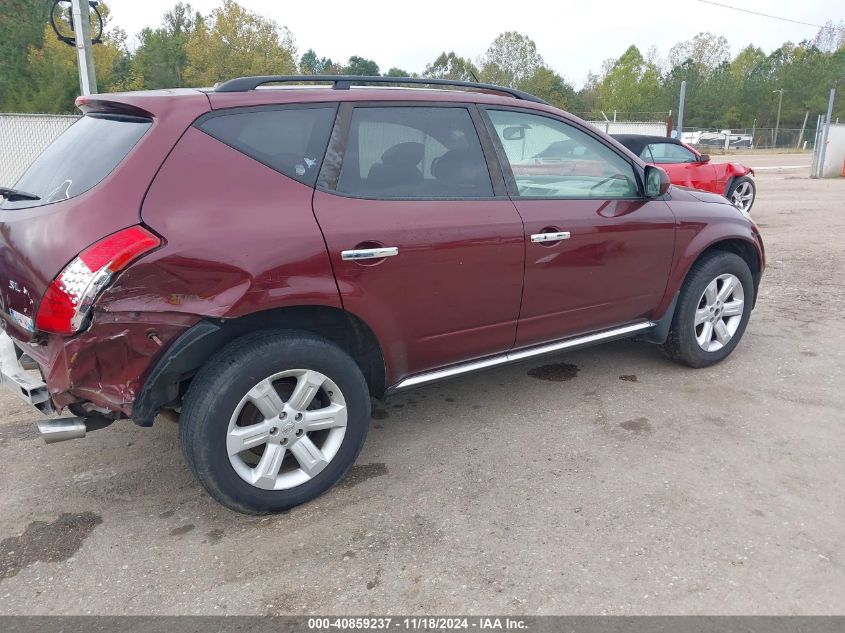 2006 Nissan Murano Sl VIN: JN8AZ08T66W428576 Lot: 40859237