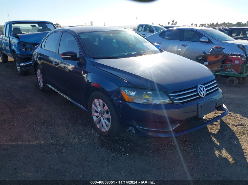 2013 Volkswagen Passat 2.5L S VIN: 1VWAP7A32DC102810 Lot: 40859351