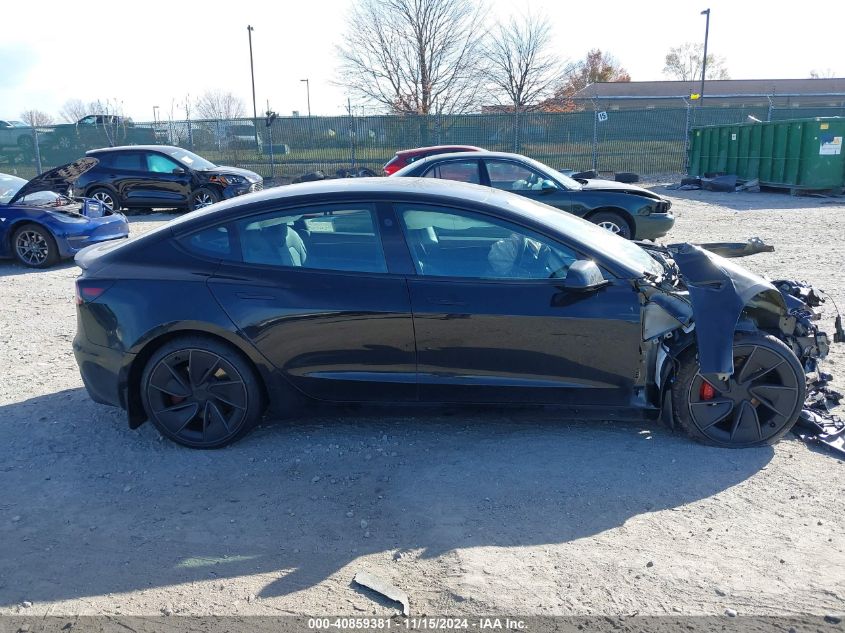 2024 Tesla Model 3 Performance All-Wheel Drive VIN: 5YJ3E1ET5RF828356 Lot: 40859381