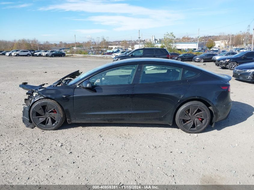 2024 Tesla Model 3 Performance All-Wheel Drive VIN: 5YJ3E1ET5RF828356 Lot: 40859381