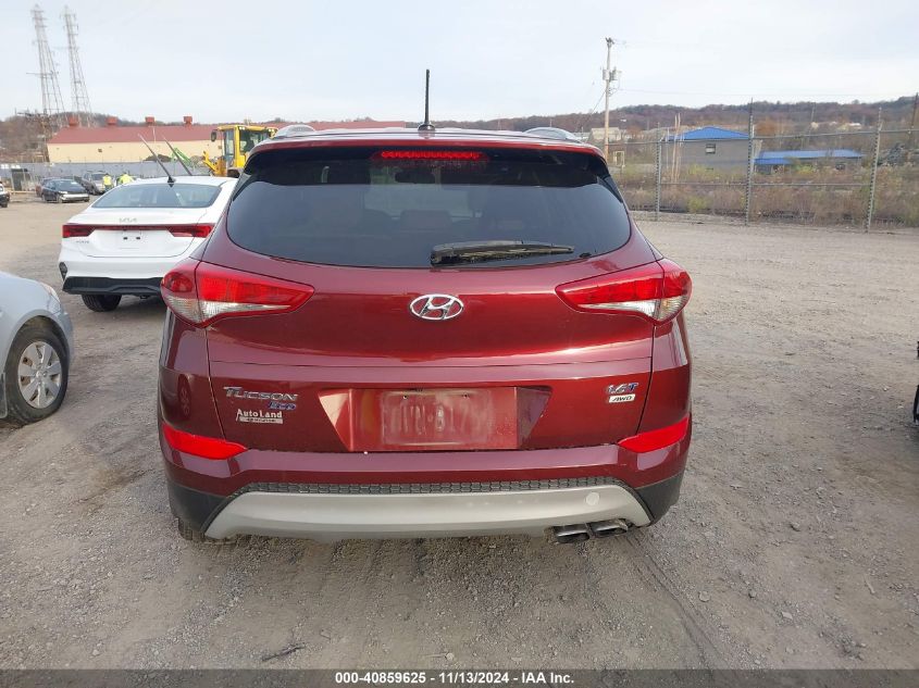 2017 Hyundai Tucson Eco VIN: KM8J3CA24HU341737 Lot: 40859625