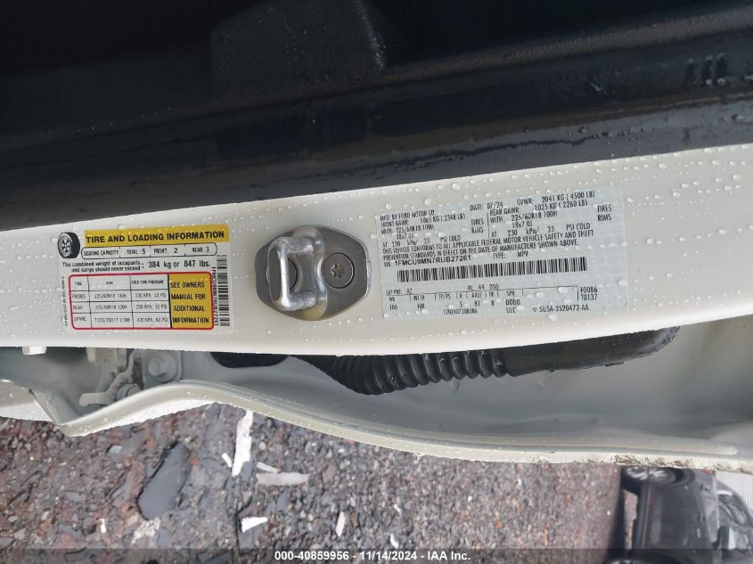 VIN 1FMCU9MN7RUB27261 2024 Ford Escape, St-Line no.9