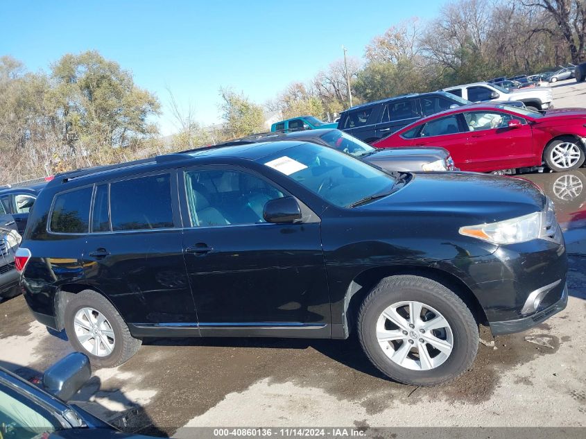 2013 Toyota Highlander Plus/Se VIN: 5TDBK3EH8DS191480 Lot: 40860136