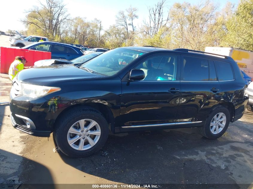 2013 Toyota Highlander Plus/Se VIN: 5TDBK3EH8DS191480 Lot: 40860136