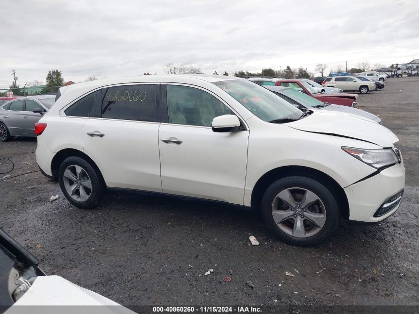 2014 Acura Mdx VIN: 5FRYD4H23EB013613 Lot: 40860260