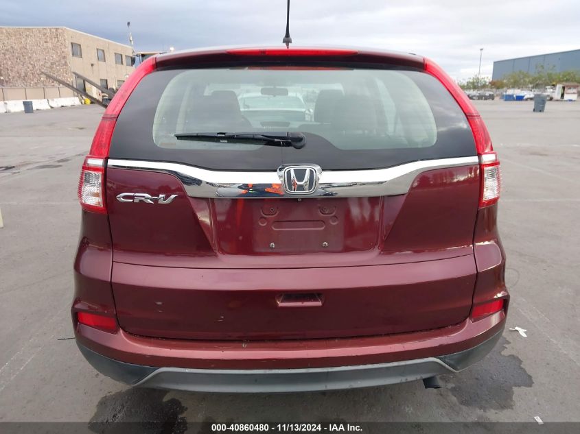 2015 Honda Cr-V Lx VIN: 2HKRM3H39FH538610 Lot: 40860480