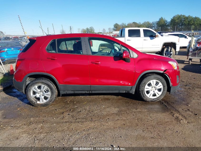 2015 Chevrolet Trax 1Ls VIN: KL7CJKSB8FB223823 Lot: 40860483