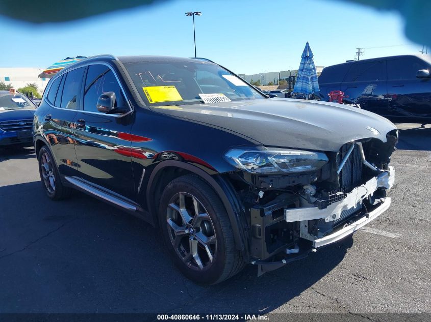 2022 BMW X3 SDRIVE30I - 5UX43DP01N9M83148