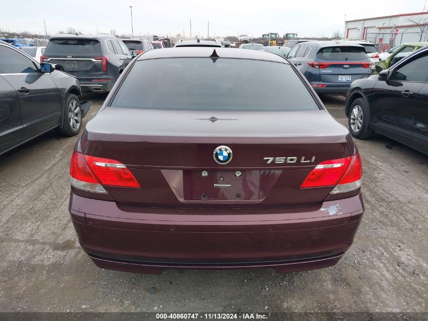 2008 BMW 750Li VIN: WBAHN83598DT79012 Lot: 40860747