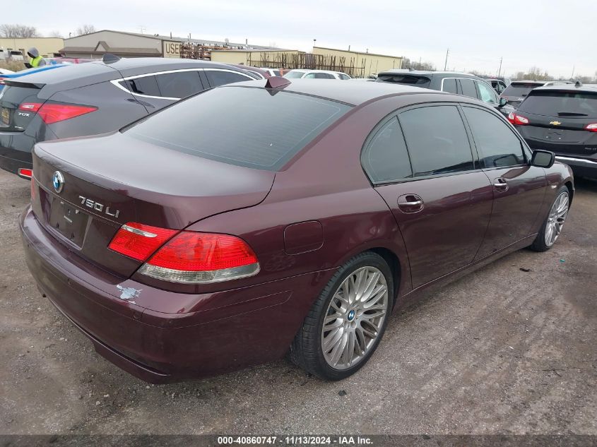 2008 BMW 750Li VIN: WBAHN83598DT79012 Lot: 40860747